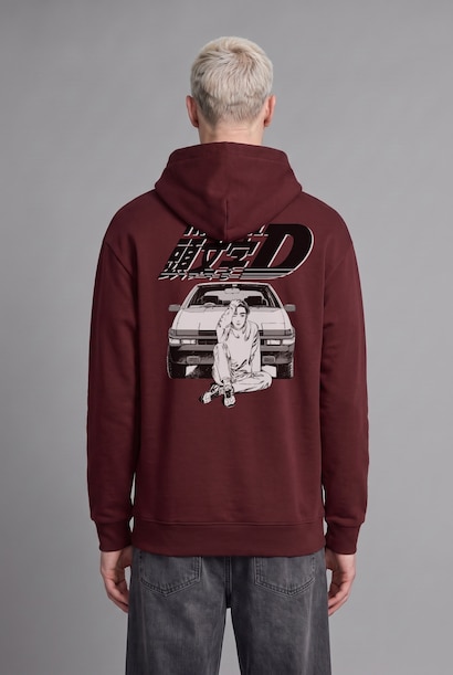 Initial D Kapüşonlu Sweatshirt