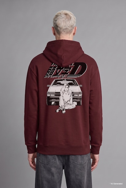 Boxy Fit Printed Hoodie