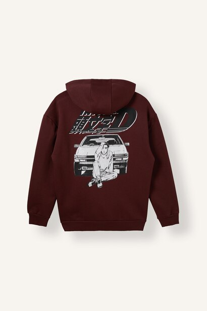 Initial D Kapüşonlu Sweatshirt