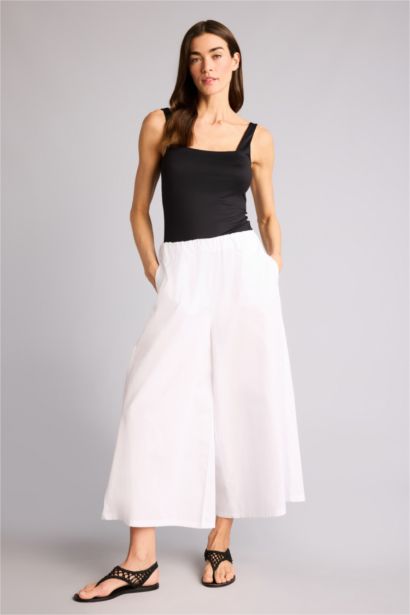 بنطرون بوبلين وايد ليج برجل عادي