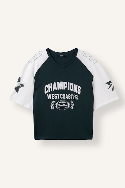 Back to School Boxy Fit Printed Tulle T-Shirt