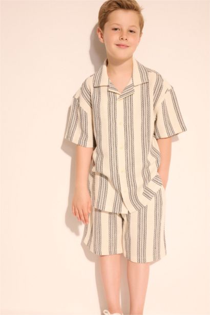 Oversize Fit Short Sleeve Polo T-Shirt