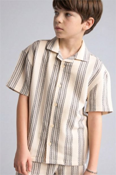 Oversize Fit Short Sleeve Polo T-Shirt