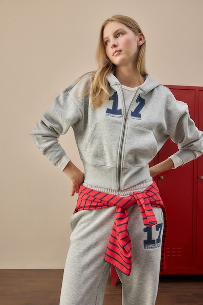 Fitted Hooded Thick Fabric Cardigan