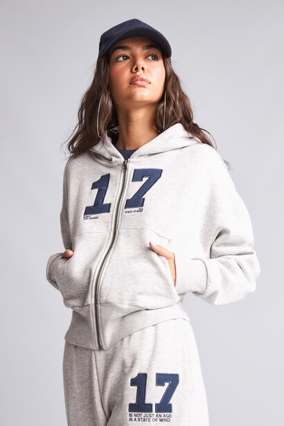 Slim Fit Thick Sweatshirt Fabric Cardigan