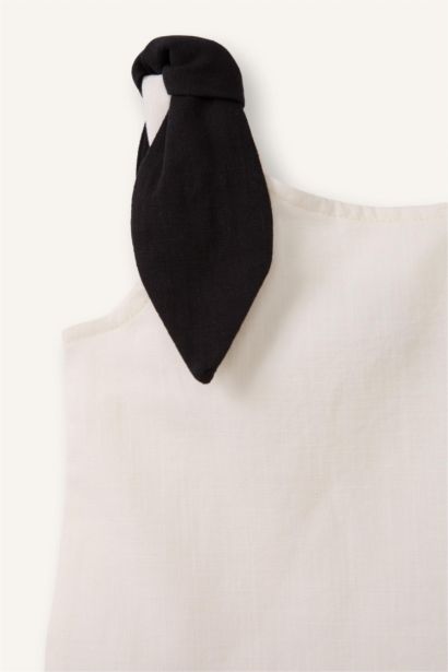 Kare Yaka Pamuklu Gömlek Kız Bebek