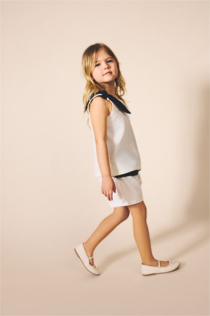 Baby Girl Regular Fit Elastic Band Shorts