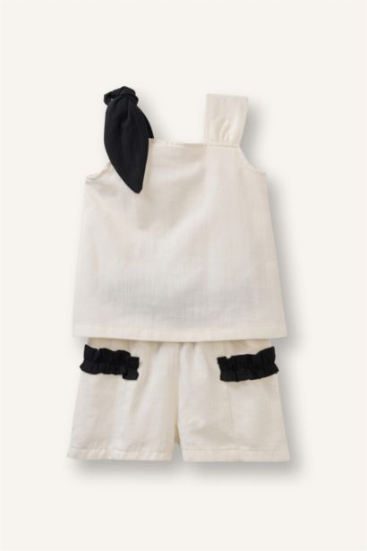 Short en coton Coupe régulière pour bébé fille
