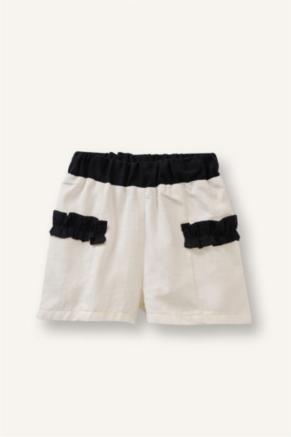 Short en coton Coupe régulière pour bébé fille