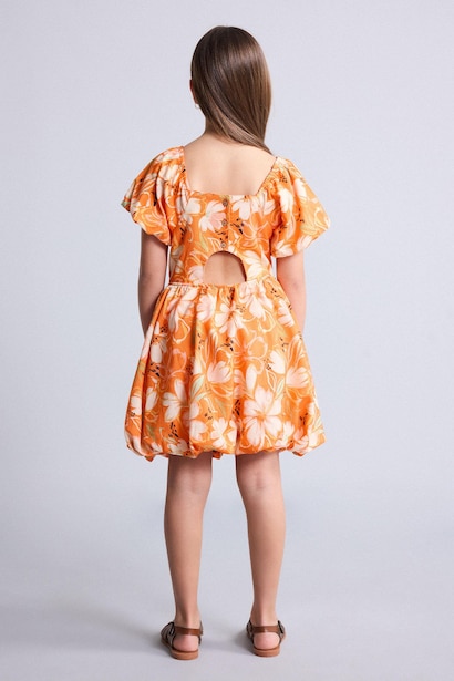 Girl Short Sleeve Woven Dress
