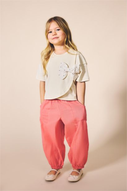 تيشيرت بيبي بناتي نص ردن مضلع قصة عادية