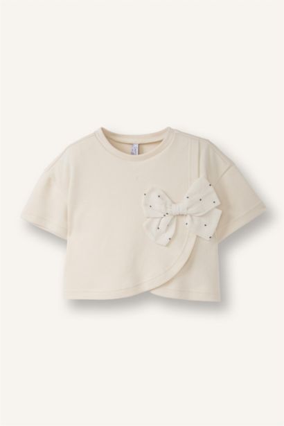 تيشيرت بيبي بناتي نص ردن مضلع قصة عادية