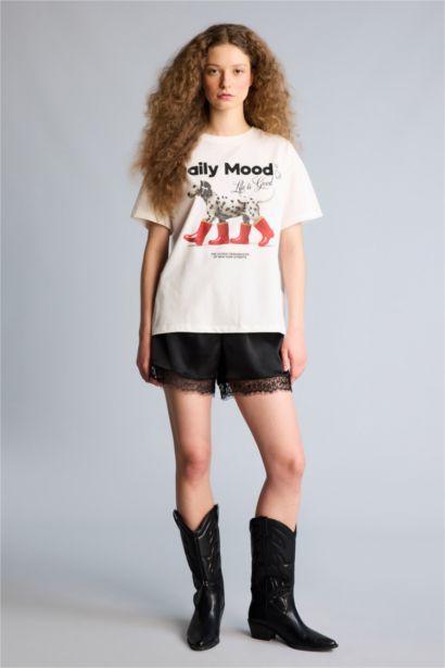 Oversize Baskılı Tişört