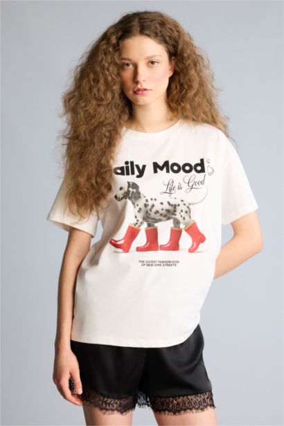 Oversize Baskılı Tişört