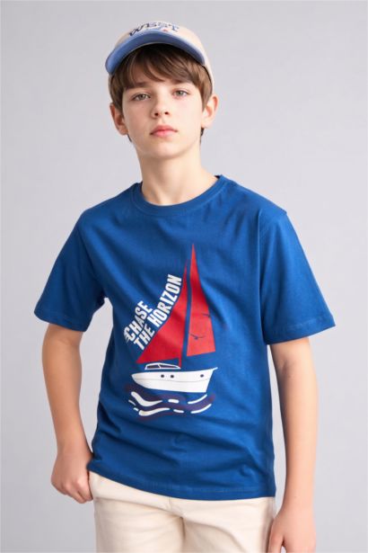 New Regular Fit Printed Short Sleeve T-Shirt