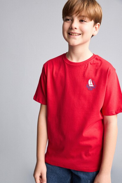 New Regular Fit Printed Short Sleeve T-Shirt