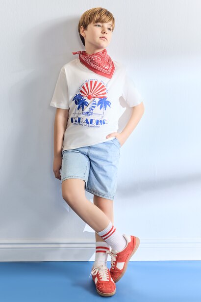 New Regular Fit Printed Short Sleeve T-Shirt