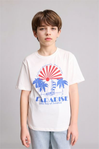 New Regular Fit Printed Short Sleeve T-Shirt