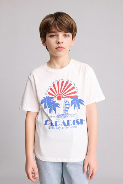 New Regular Fit Printed Short Sleeve T-Shirt