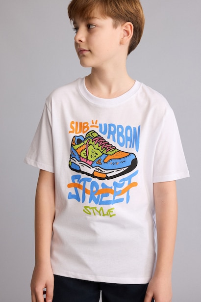 Boy New Regular Fit Printed Short Sleeve T-Shirt