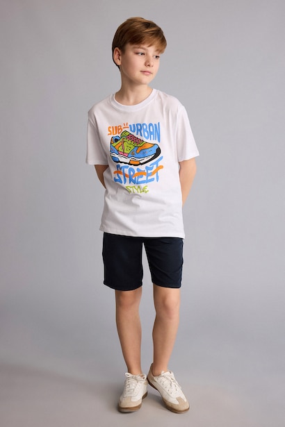 Boy New Regular Fit Printed Short Sleeve T-Shirt