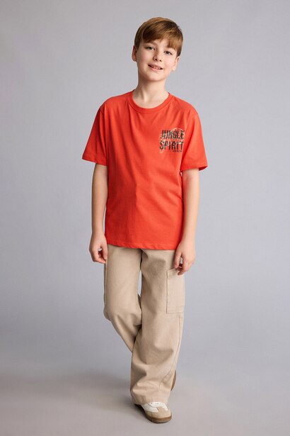 Boy New Regular Fit Printed Short Sleeve T-Shirt