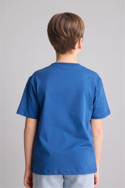 T-shirt imprimé à col rond et manches courtes Coupe régulière pour garçon