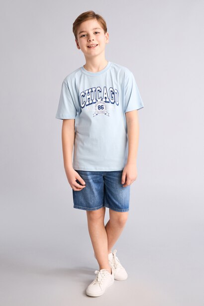 Boy New Regular Fit Printed Short Sleeve T-Shirt