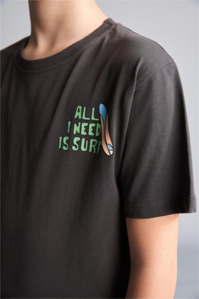 New Regular Fit Printed Short Sleeve T-Shirt