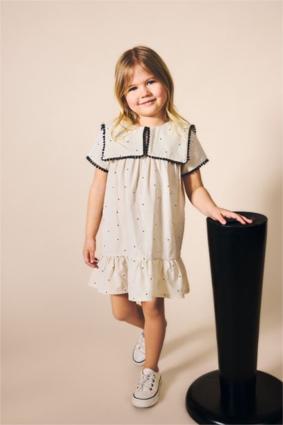 Askılı Poplin Elbise Kız Bebek