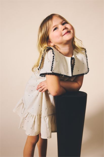 Askılı Poplin Elbise Kız Bebek