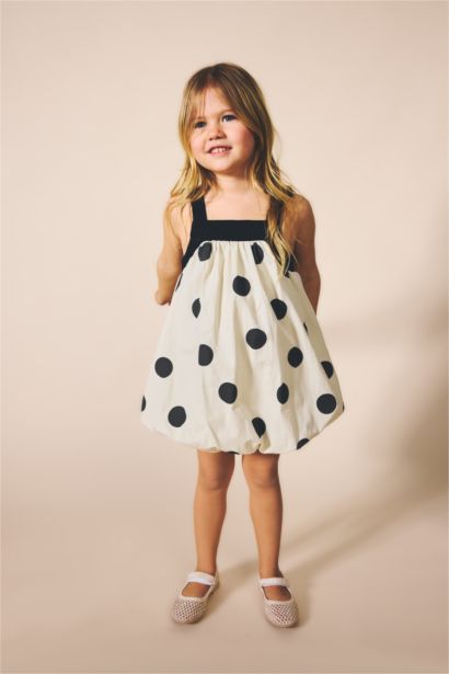 Askılı Poplin Elbise Kız Bebek