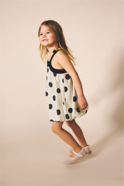 Askılı Poplin Elbise Kız Bebek