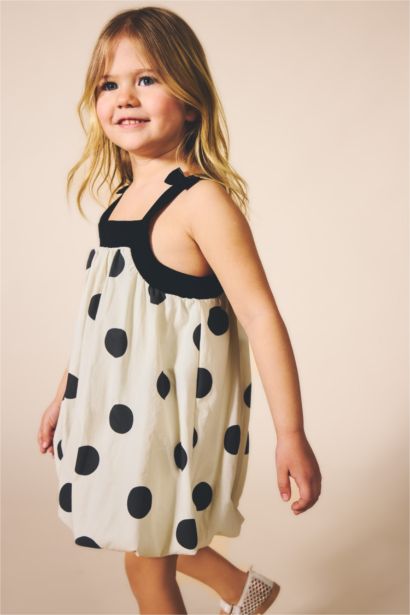 Askılı Poplin Elbise Kız Bebek