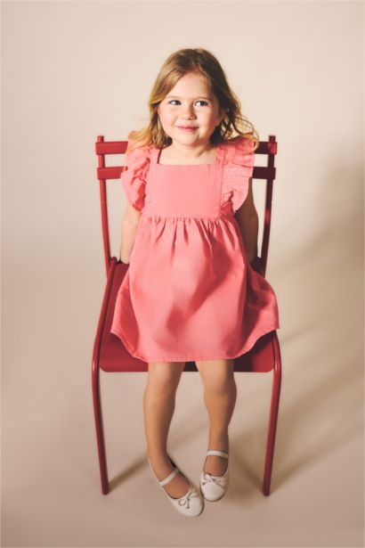 Poplin Elbise Kız Bebek