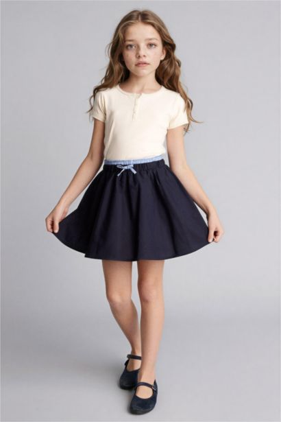 Girl Cotton Regular Fit Skirt