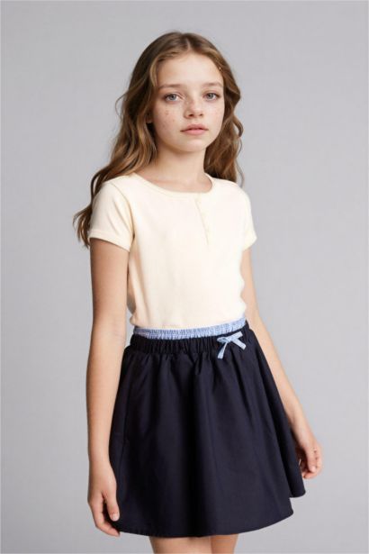 Girl Cotton Regular Fit Skirt