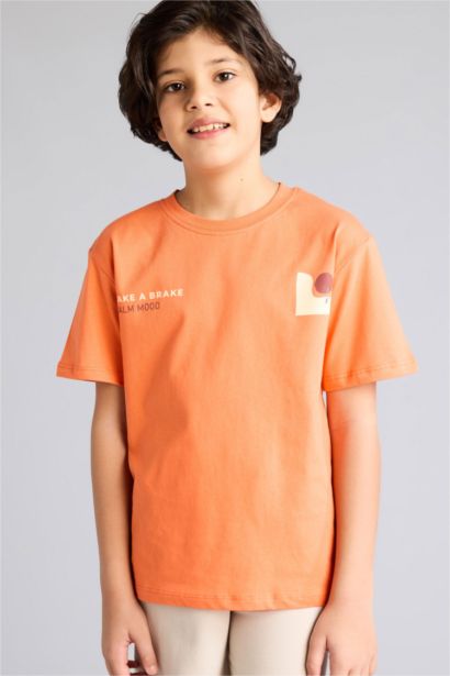 تيشيرت ولادي نص ردن مطبوع قصة عادية