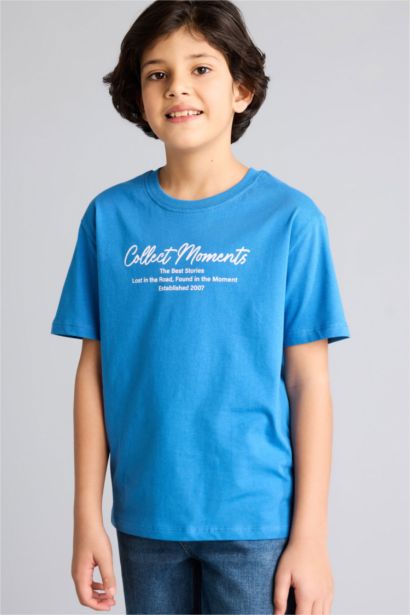 تيشيرت ولادي نص ردن مطبوع قصة عادية