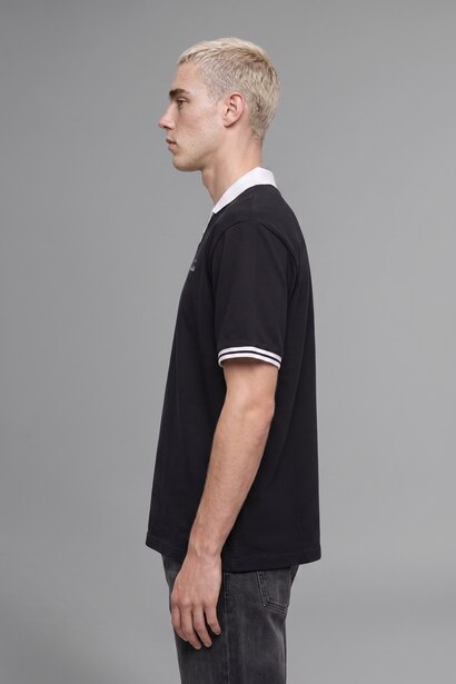 Boxy Fit Printed Short Sleeve Polo T-Shirt