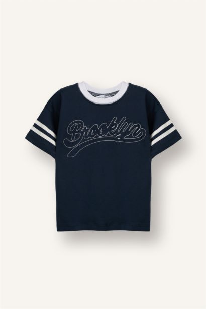 Oversıze Baskılı Tişört Erkek Bebek