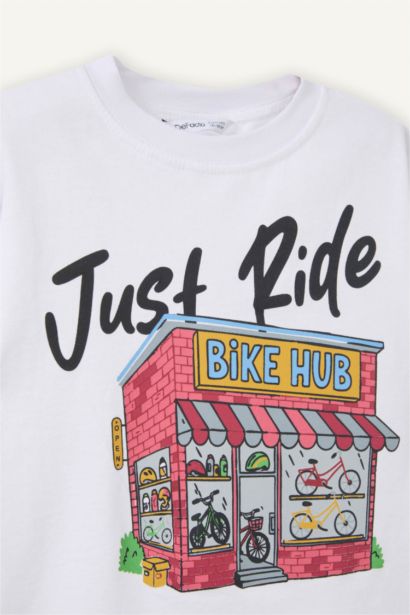 Oversize Fit Printed Short Sleeve T-Shirt