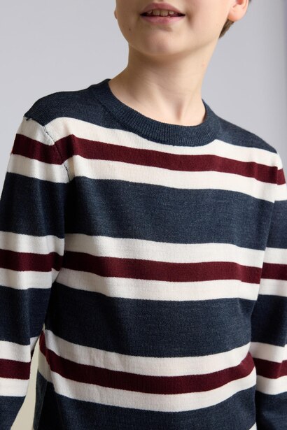 Pull en maille à col rond Coupe régulière pour garçon