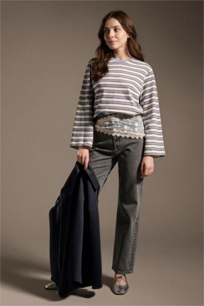 Loose Fıt Çizgili Tunik