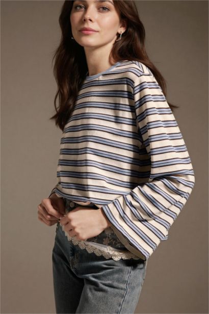 Loose Fıt Çizgili Tunik