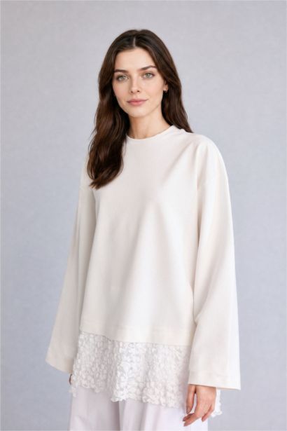 Loose Fit Uzun Kollu Sweatshirt