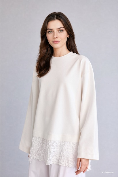 Loose Fit Uzun Kollu Sweatshirt Tunik