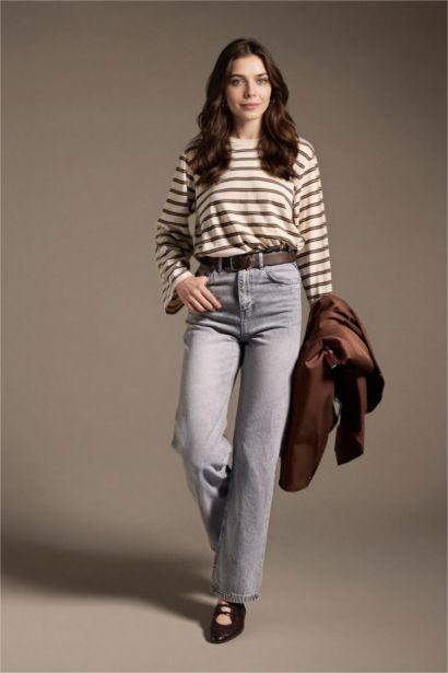 Loose Fıt Çizgili Tunik