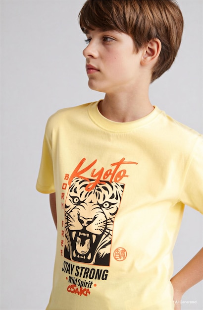 Boy New Regular Fit Printed Short Sleeve T-Shirt