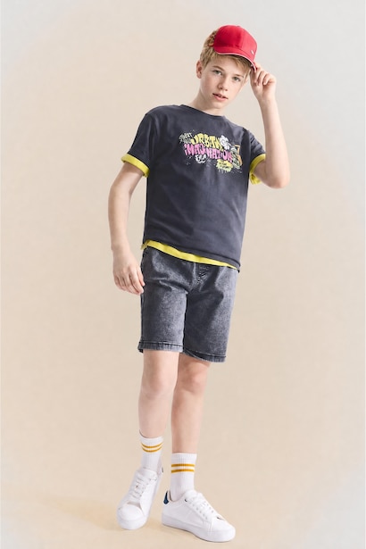 Boy New Regular Fit Printed Short Sleeve T-Shirt